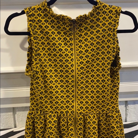 Yellow and Black Print Sleeveless Dress. Small - Picture 6 of 7